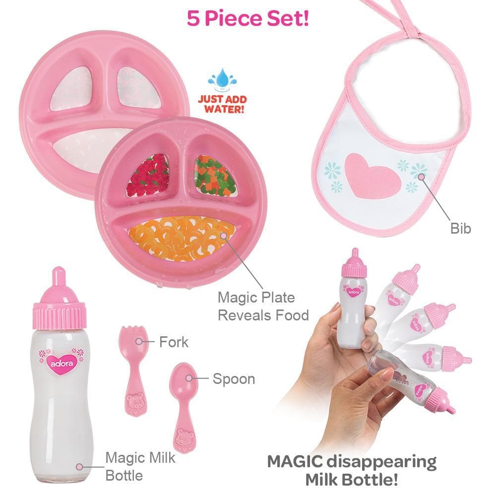 Adora Baby Doll Accesorries - 5 piece Magic Feeding Set