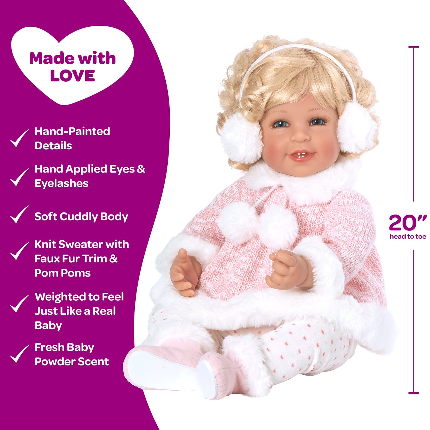 Adora Toddlertime Winter Wonder Baby Doll, Doll Clothes & Accessories Set