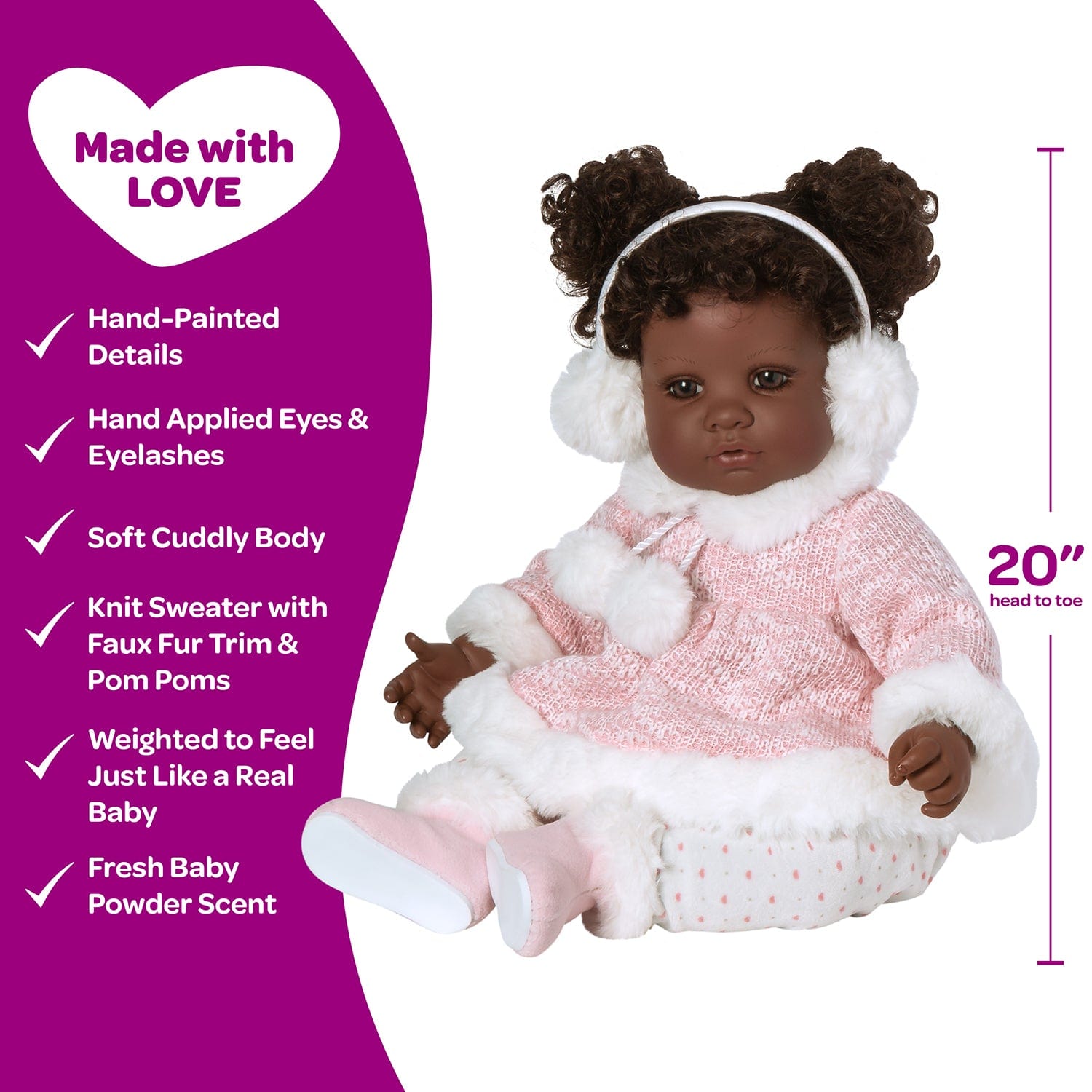 Adora Toddlertime Winter Dream African American Baby Doll, Doll Clothes & Accessories Set