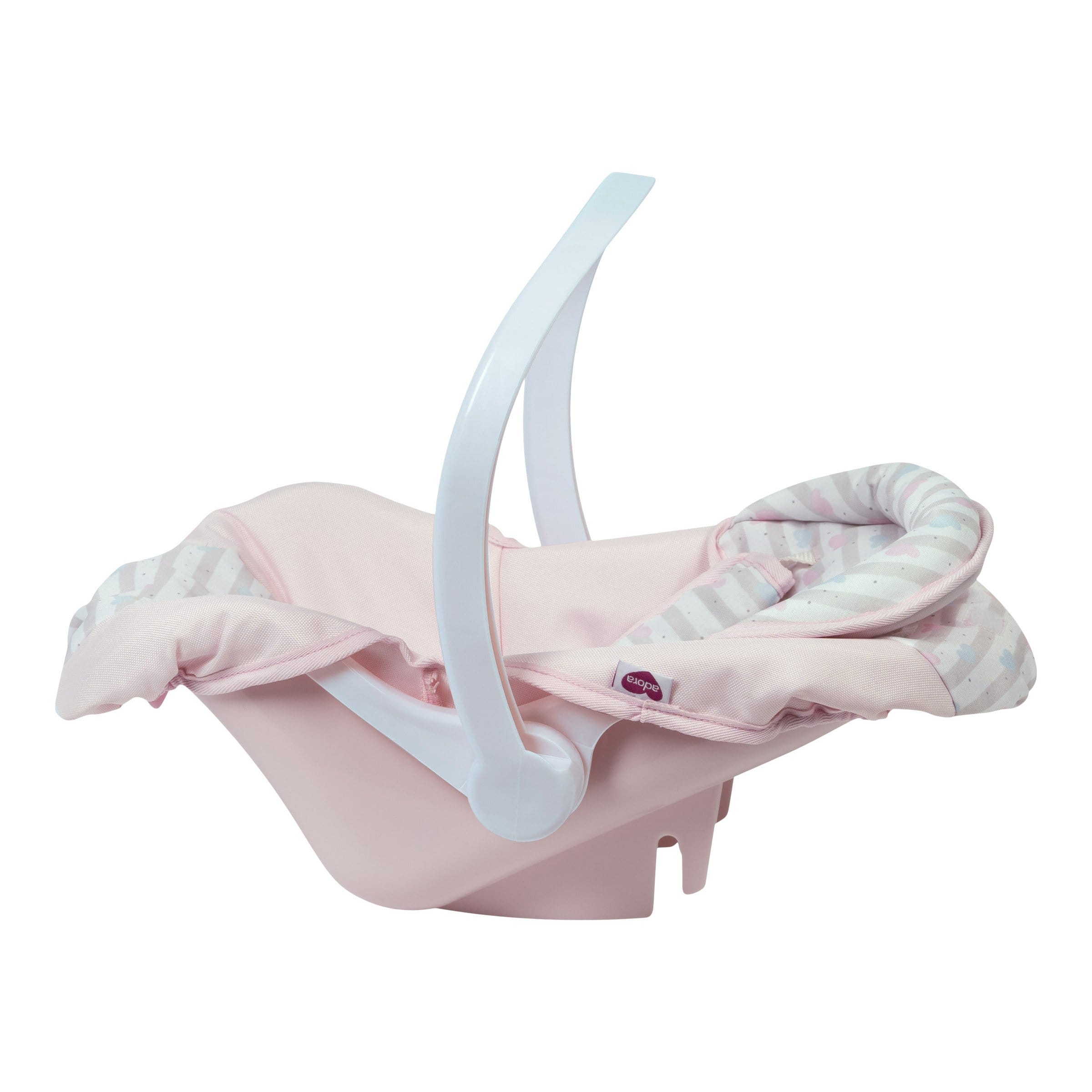 Adora Baby Doll Car Seat Carrier in Classic Pastel Pink Print