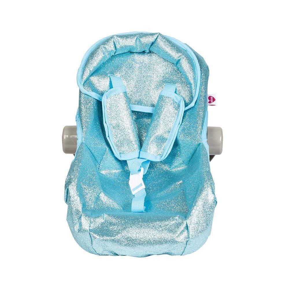 Adora Baby Doll Glitter Car Seat Carrier with LED light wheels