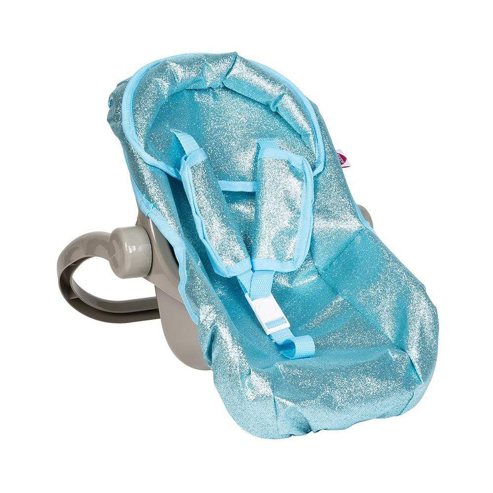 Adora Baby Doll Glitter Car Seat Carrier with LED light wheels