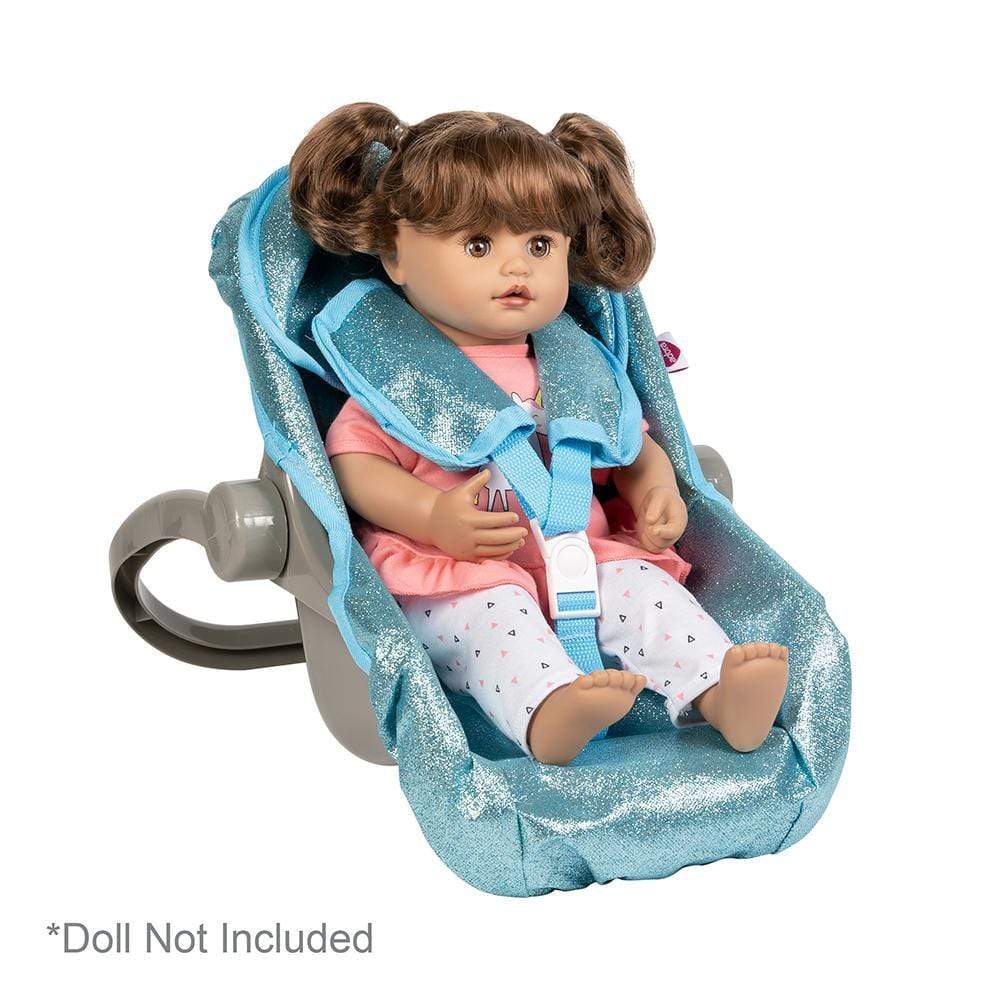 Adora Baby Doll Glitter Car Seat Carrier, fits doll up to 20