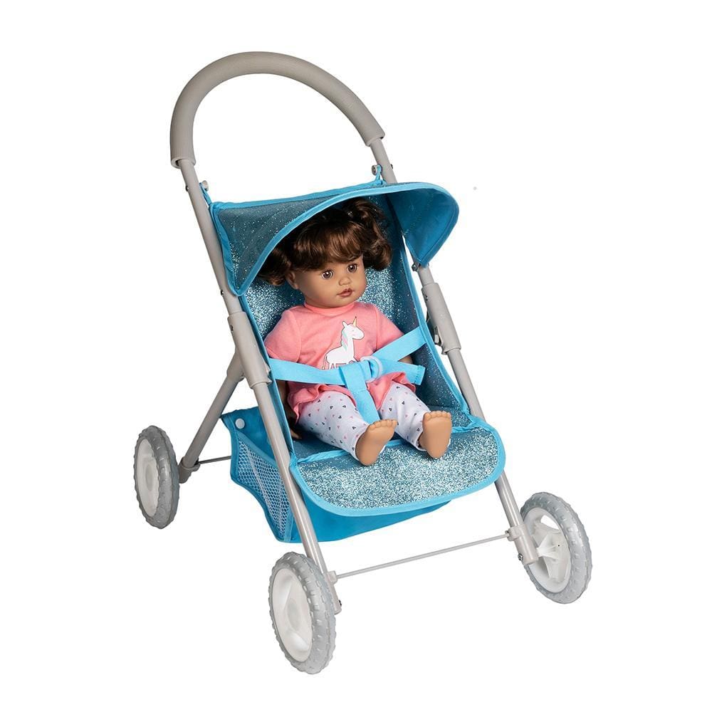 baby doll stroller for toddler Adora Baby Doll Glitter Medium Shade Stroller, fits up to 20" dolls