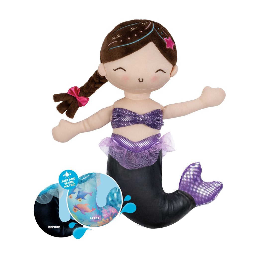 Adora Color-changing Soft Plush Mermaid Doll Coral, 10 inches