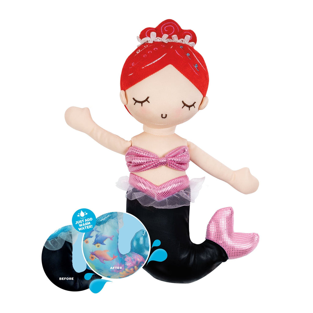 Adora 10" Color-changing Soft Plush Mermaid Doll Ariel, Bath Toy