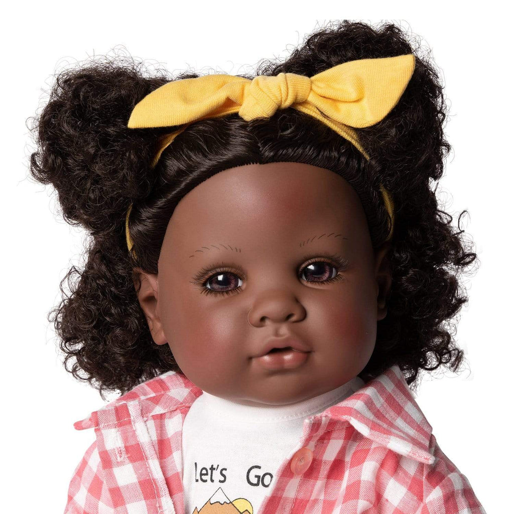 Adora Toddler Black Doll 9-pc set Happy Camper, 20" lifelike baby doll