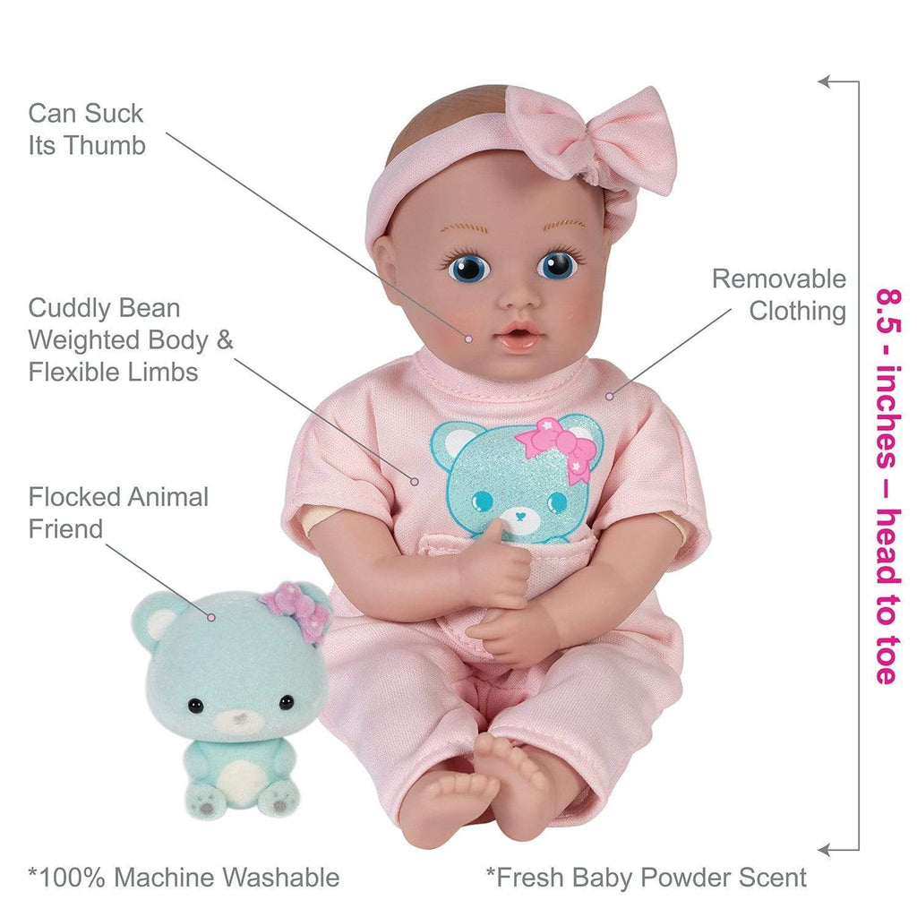 Adora Vinyl Baby Doll with Plush Animal Baby Bear - Be Bright Tots