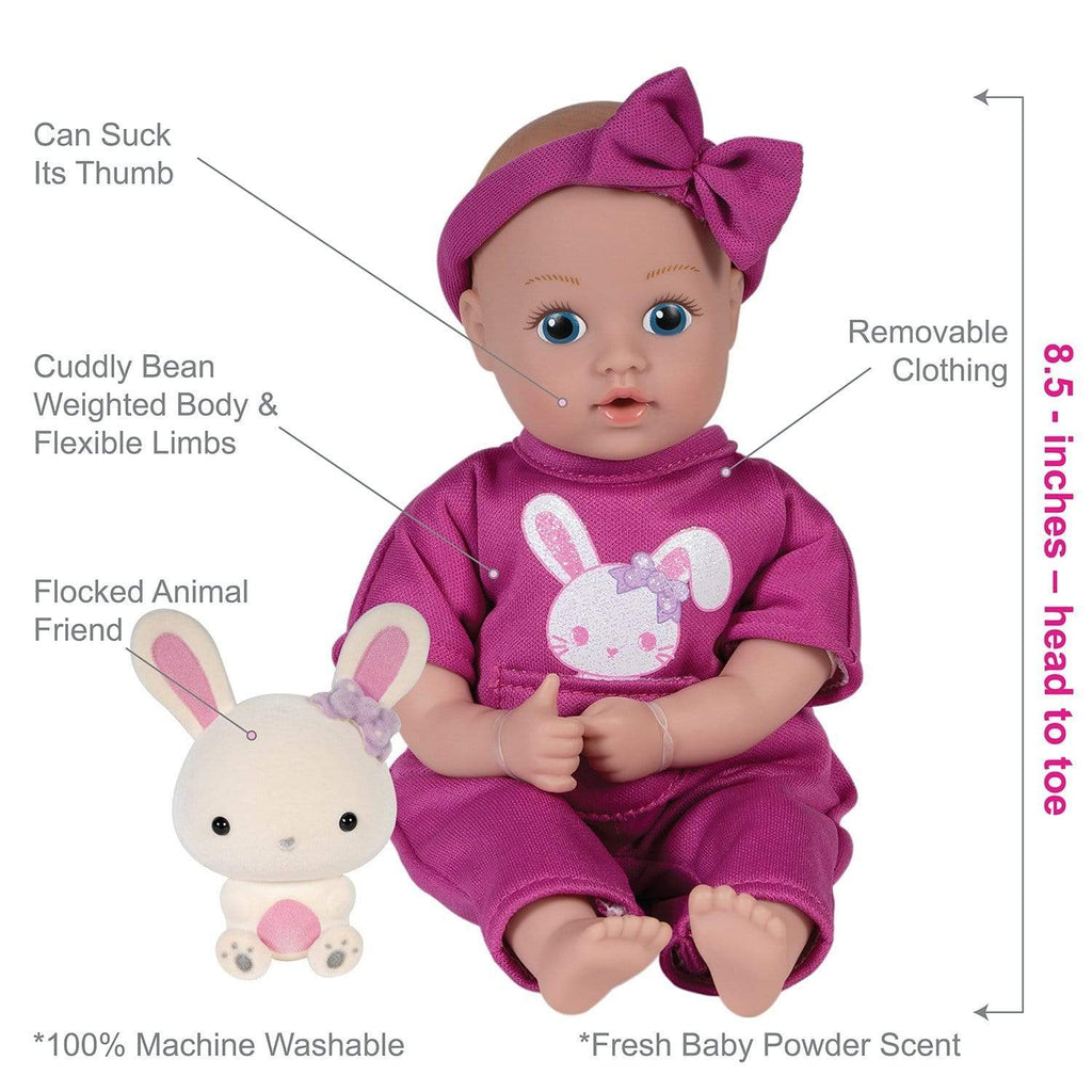 Adora Mini Baby Doll with a Baby Bunny Stuffed Animal - Be Bright Tots 