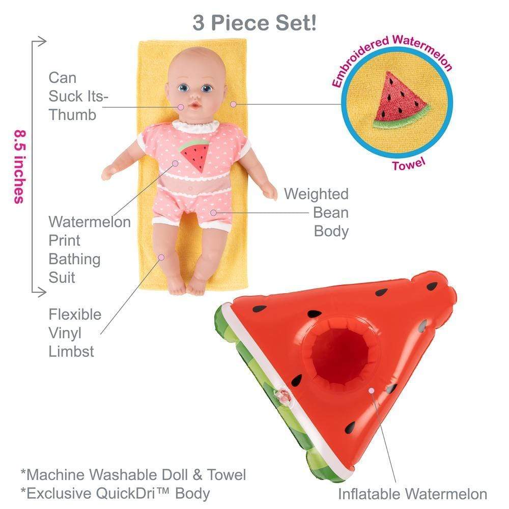 Adora Baby Bath Toy SplashTime Baby Fresh Watermelon, 8.5 inch