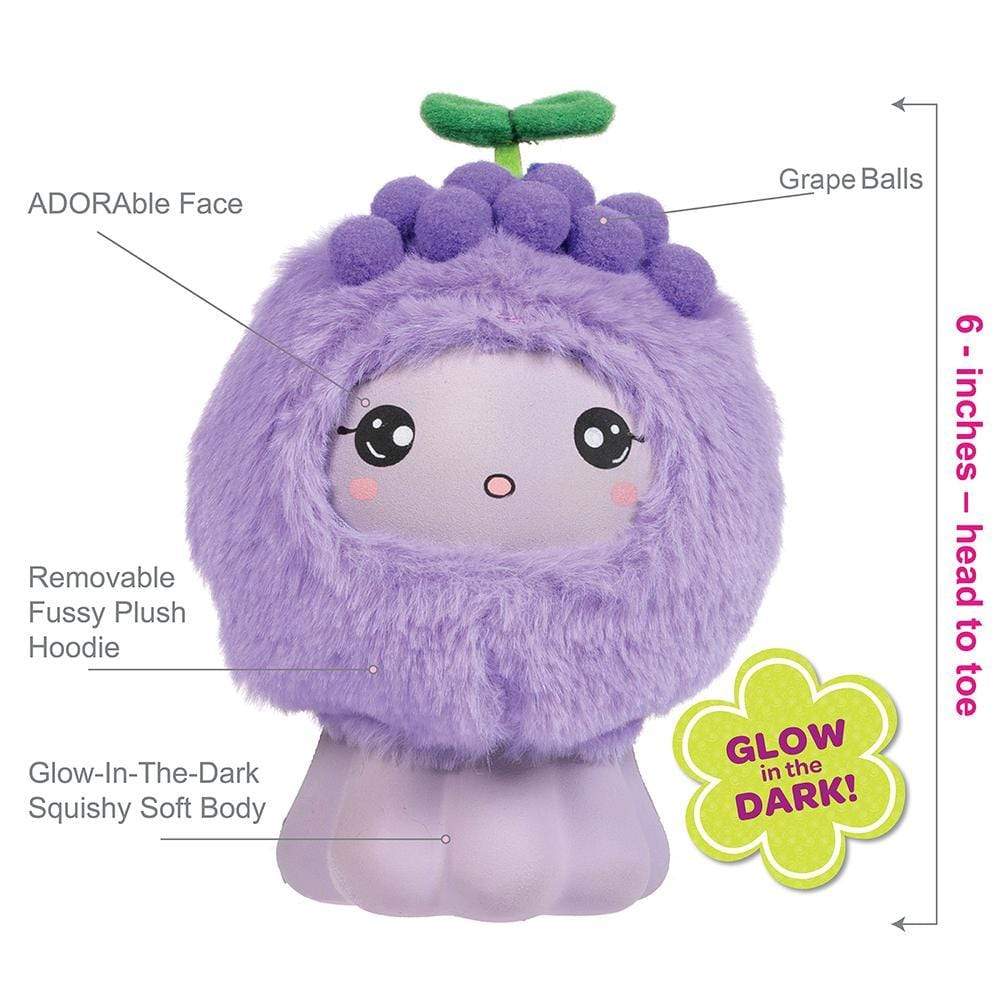 Adora Glow in the Dark Squishy Toy - Cheeky Blueberry, 6"