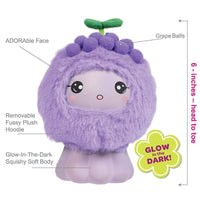 Adora Glow in the Dark Squishy Toy - Cheeky Blueberry, 6