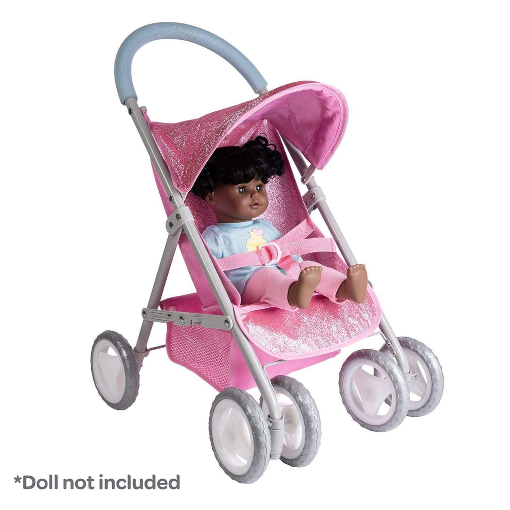 Adora Baby Doll Pink Glam Glitter Medium Shade Stroller, for 20" dolls