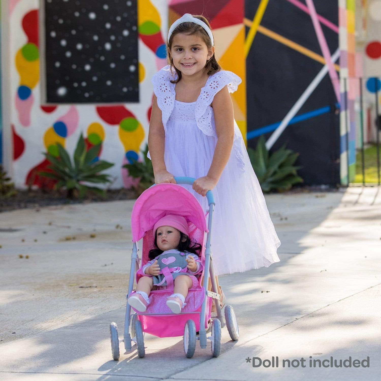 Adora Baby Doll Pink Glam Glitter Medium Shade Stroller, for 20