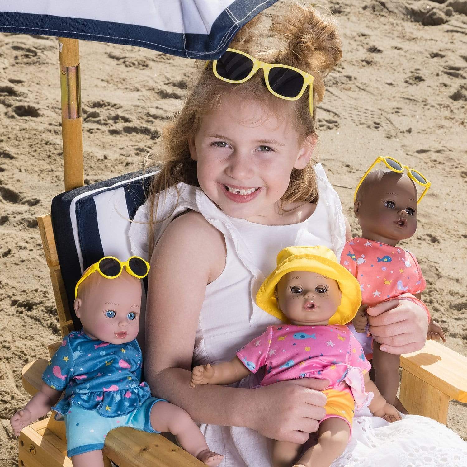 Adora Beach Baby Doll Sunny - Interactive UV/Sun Activated Freckles & Rosy Cheeks