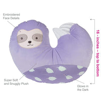 Adora Glow in the Dark Pillow - Sloth Stuffed Animal Design