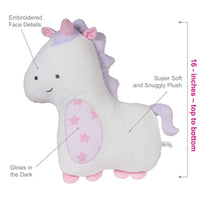 Adora Glow in the Dark Pillow - Unicorn Stuffed Animal Design