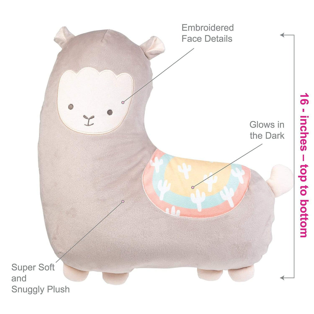 Adora Glow in the Dark Plush Pillow - Llama Stuffed Animal Design