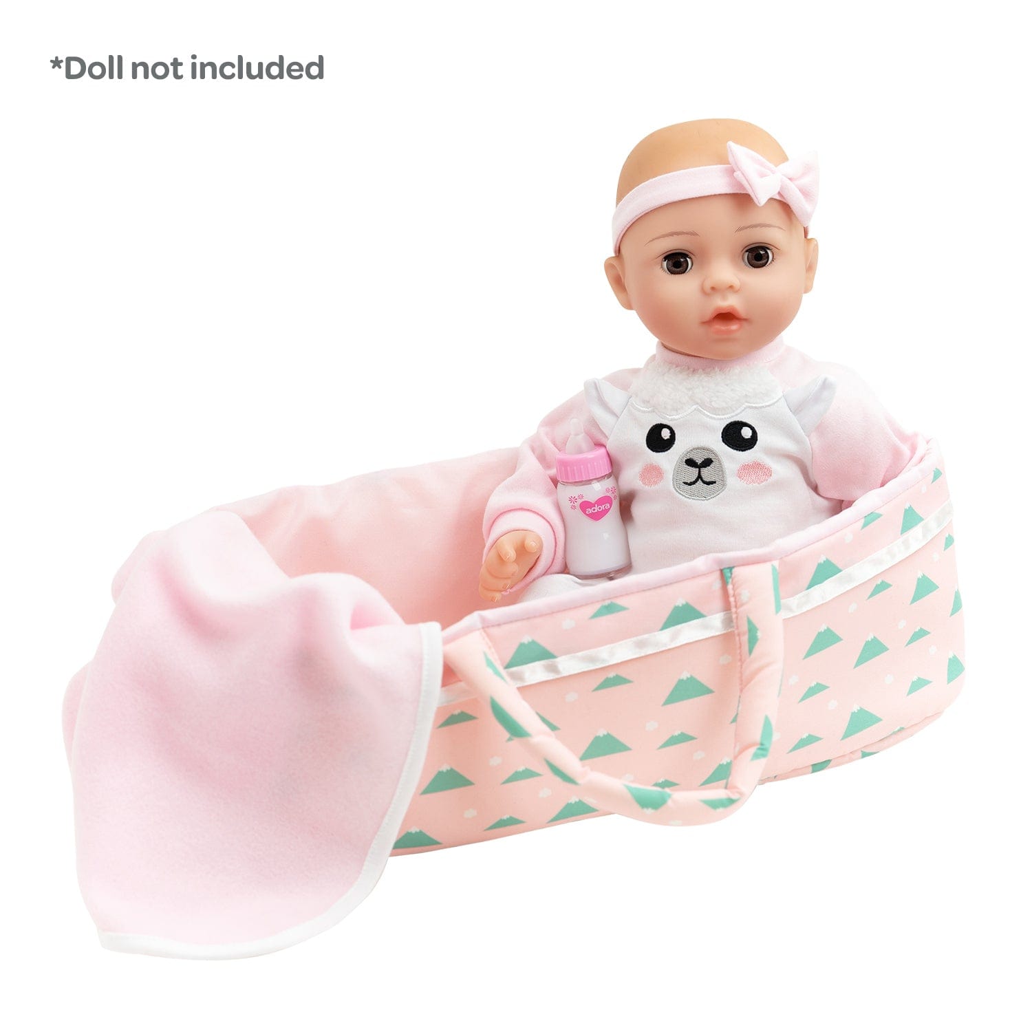 Adoption Nurturing Essentials for 16 inch Babies - 7 Piece Gift Set in Llama print