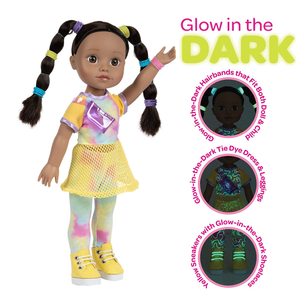 Harmony from Adora's Glow Girl Collection! Feauring glow-in-the-dark fashion and accessories