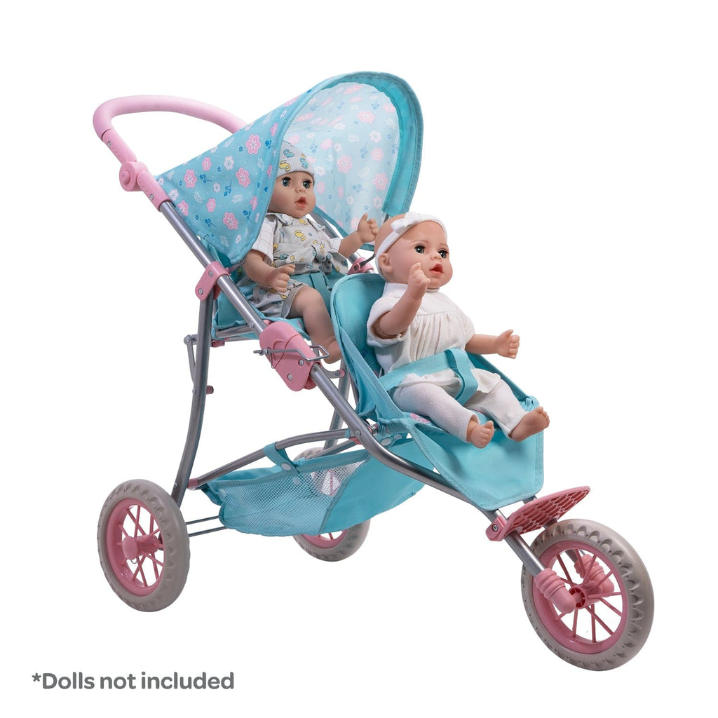 Flower Power Twin Baby Doll Stroller