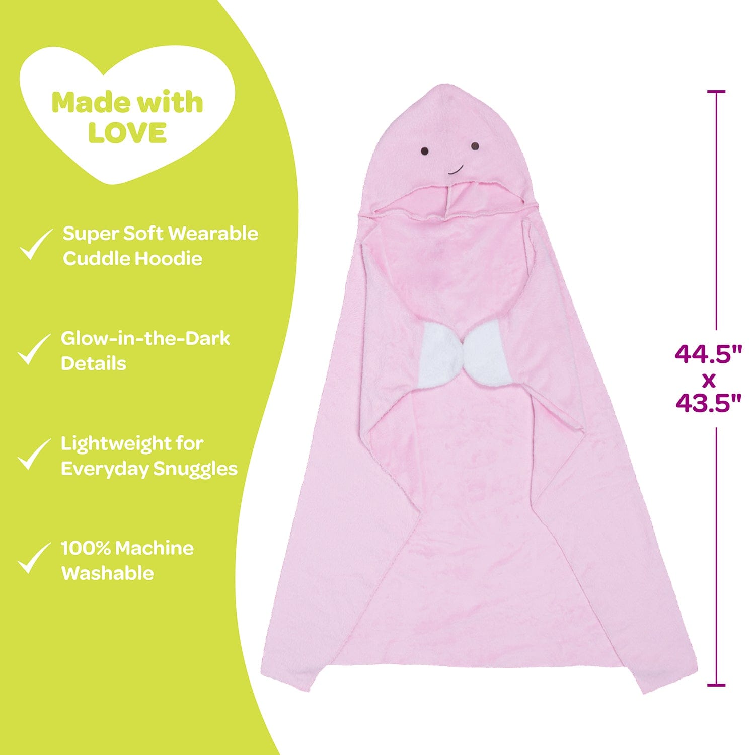 Adora Wearable Blanket Hoodie for Kids - Snuggle & Glow Dino Blanket