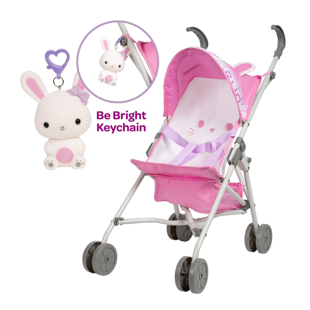 Be Bright Bunny Medium Shade Stroller with Clip-On Bunny Toy