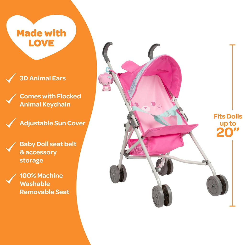 Be Bright Lion Medium Shade Stroller with Clip-On Lion Toy
