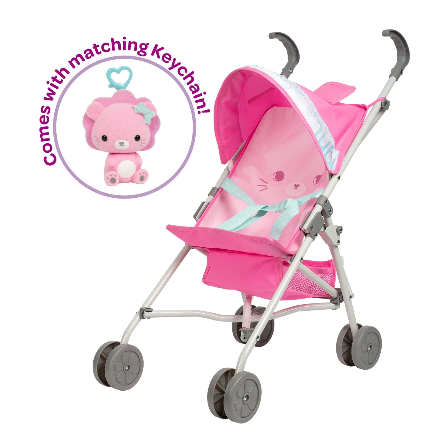 Be Bright Lion Medium Shade Stroller with Clip-On Lion Toy