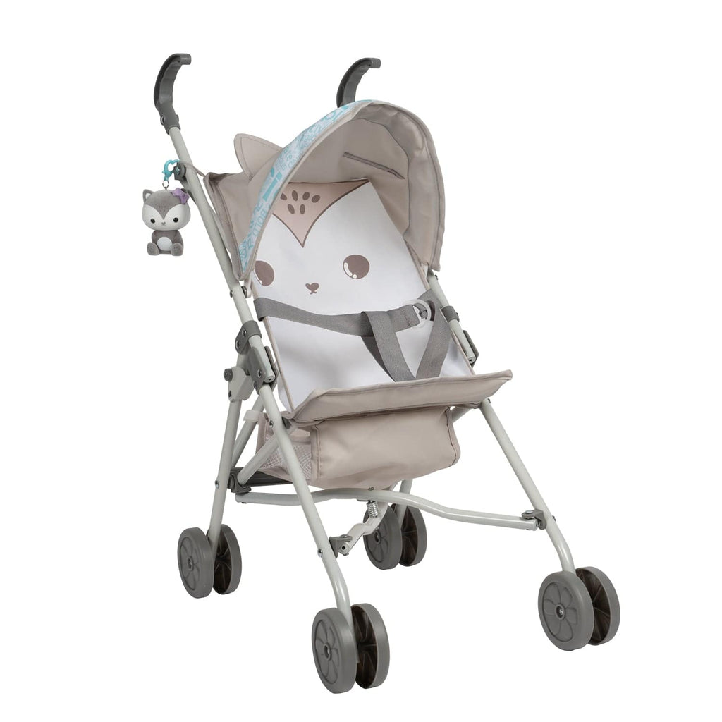 Be Bright Wolf Medium Shade Stroller with Clip-On Wolf Toy