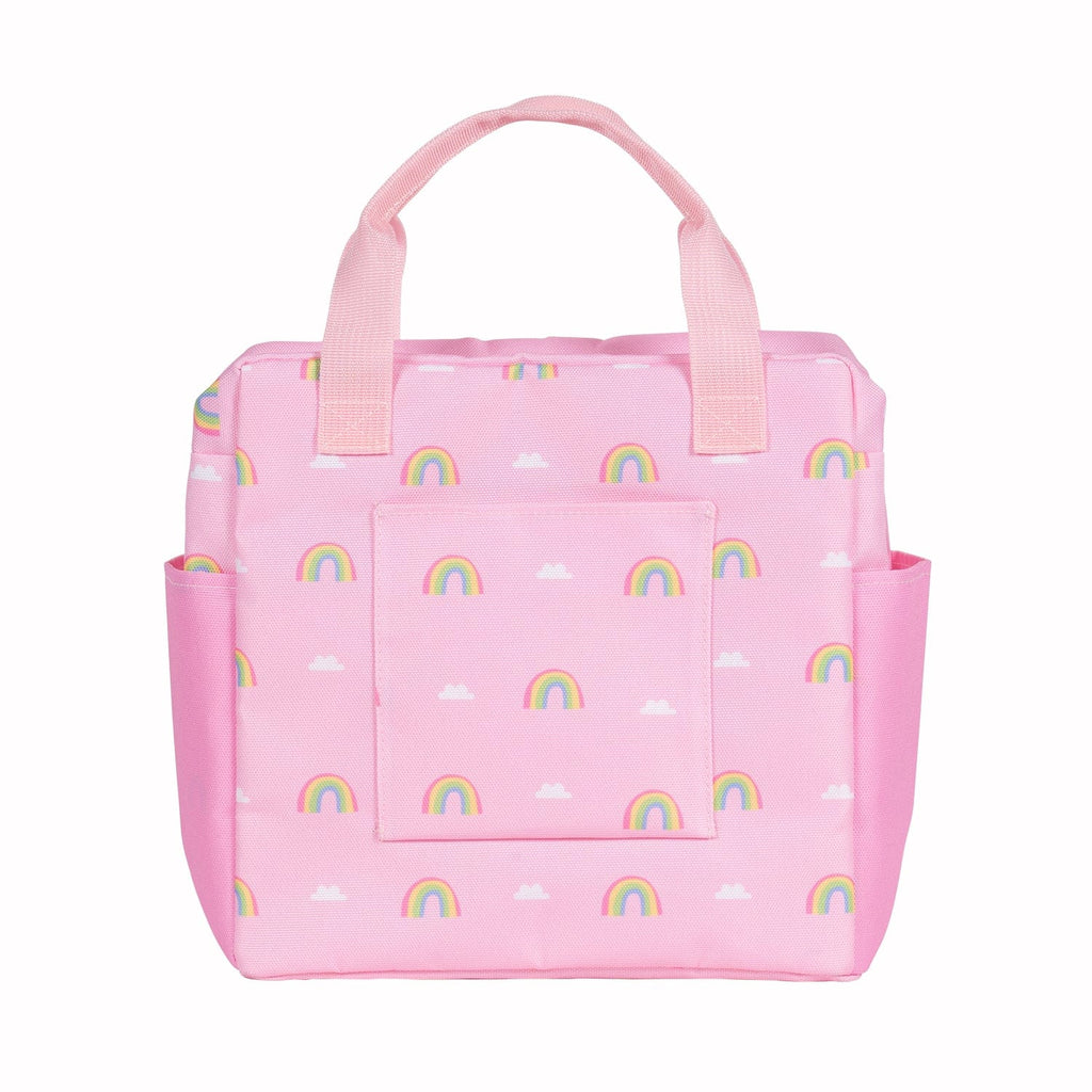 Rainbow Rose Baby Doll Diaper Backpack Set