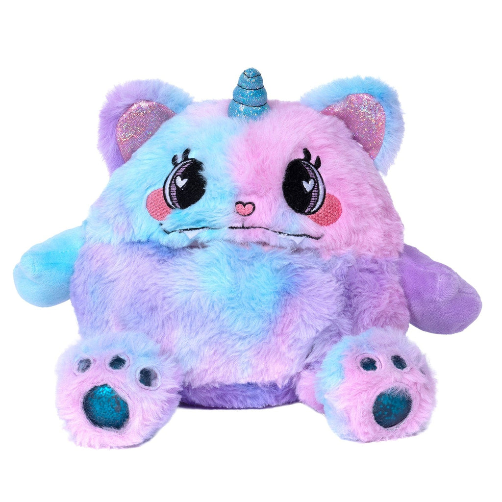 Adora's Kitty Calm Cuddle Monster cute stuffed animal has ultra-soft faux fur to provide maximum soothing, plus built-in fidget toys in her paws, ears, and tail to provide sensory relief. She has a 1 lb. weighted body to help relieve anxiety and stress, plus her 7" size is perfect for little hands. 