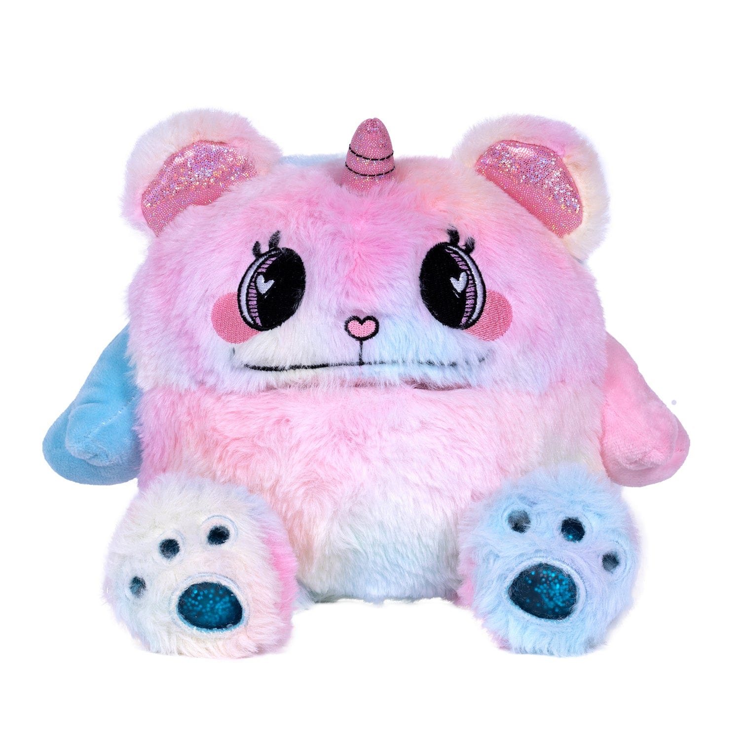 Adora's Happy Teddy Cuddle Monster cute stuffed animal has ultra-soft faux fur to provide maximum soothing, plus built-in fidget toys in her paws, ears, and tail to provide sensory relief. She has a 1 lb. weighted body to help relieve anxiety and stress, plus her 7