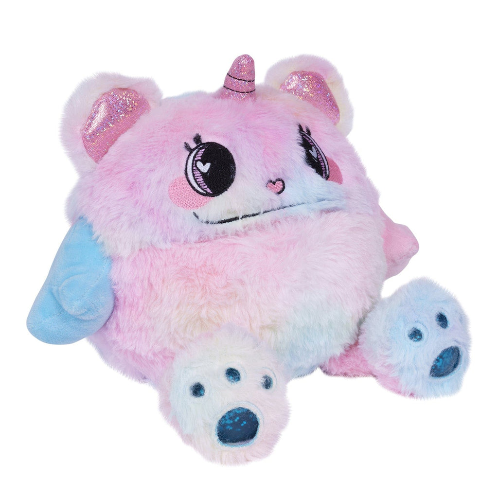 Adora's Happy Teddy Cuddle Monster cute stuffed animal has ultra-soft faux fur to provide maximum soothing, plus built-in fidget toys in her paws, ears, and tail to provide sensory relief. She has a 1 lb. weighted body to help relieve anxiety and stress, plus her 7" size is perfect for little hands. 