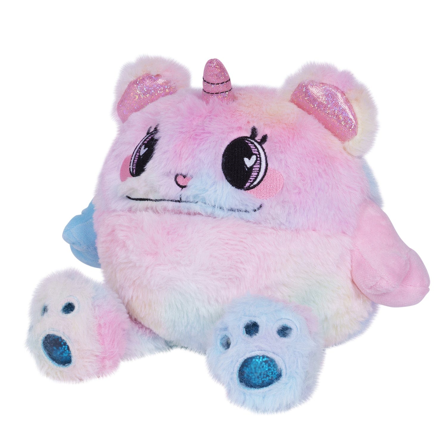 Adora's Happy Teddy Cuddle Monster cute stuffed animal has ultra-soft faux fur to provide maximum soothing, plus built-in fidget toys in her paws, ears, and tail to provide sensory relief. She has a 1 lb. weighted body to help relieve anxiety and stress, plus her 7