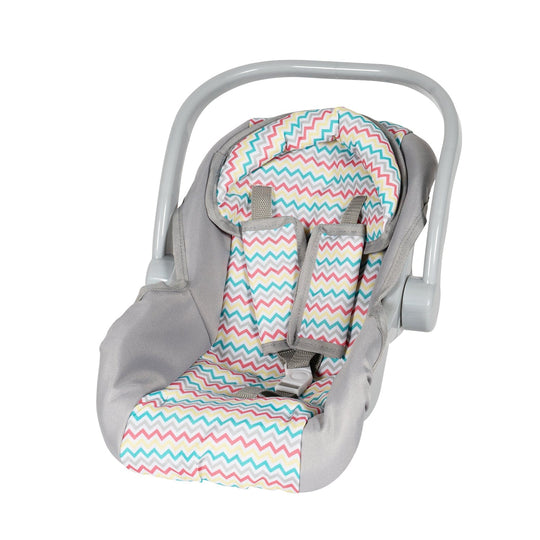 Adora Baby Doll Car Seat Carrier - Rainbow Zig Zag