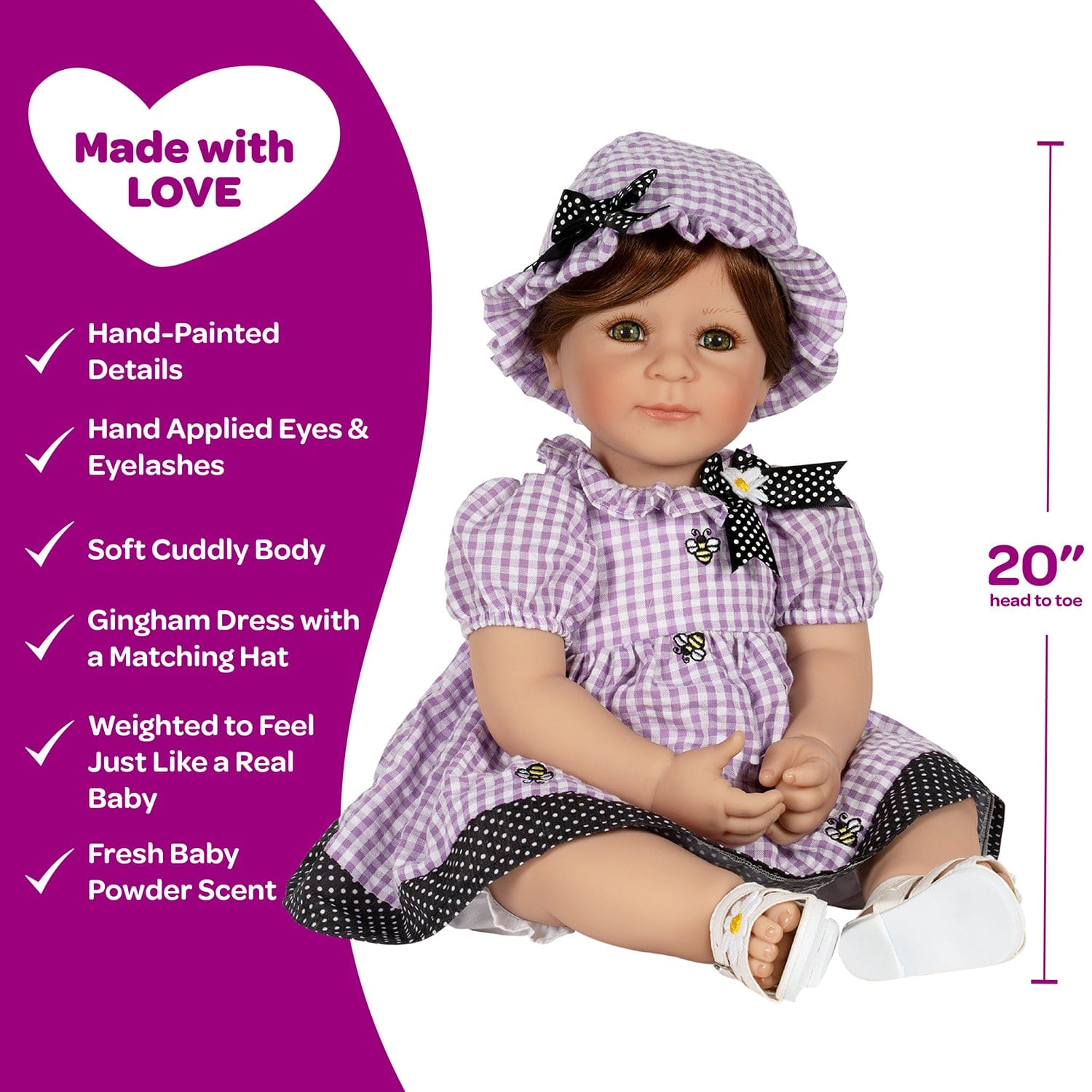 Adora ToddlerTime Baby Doll - Bees Knees Doll, Clothes & Accessories Set