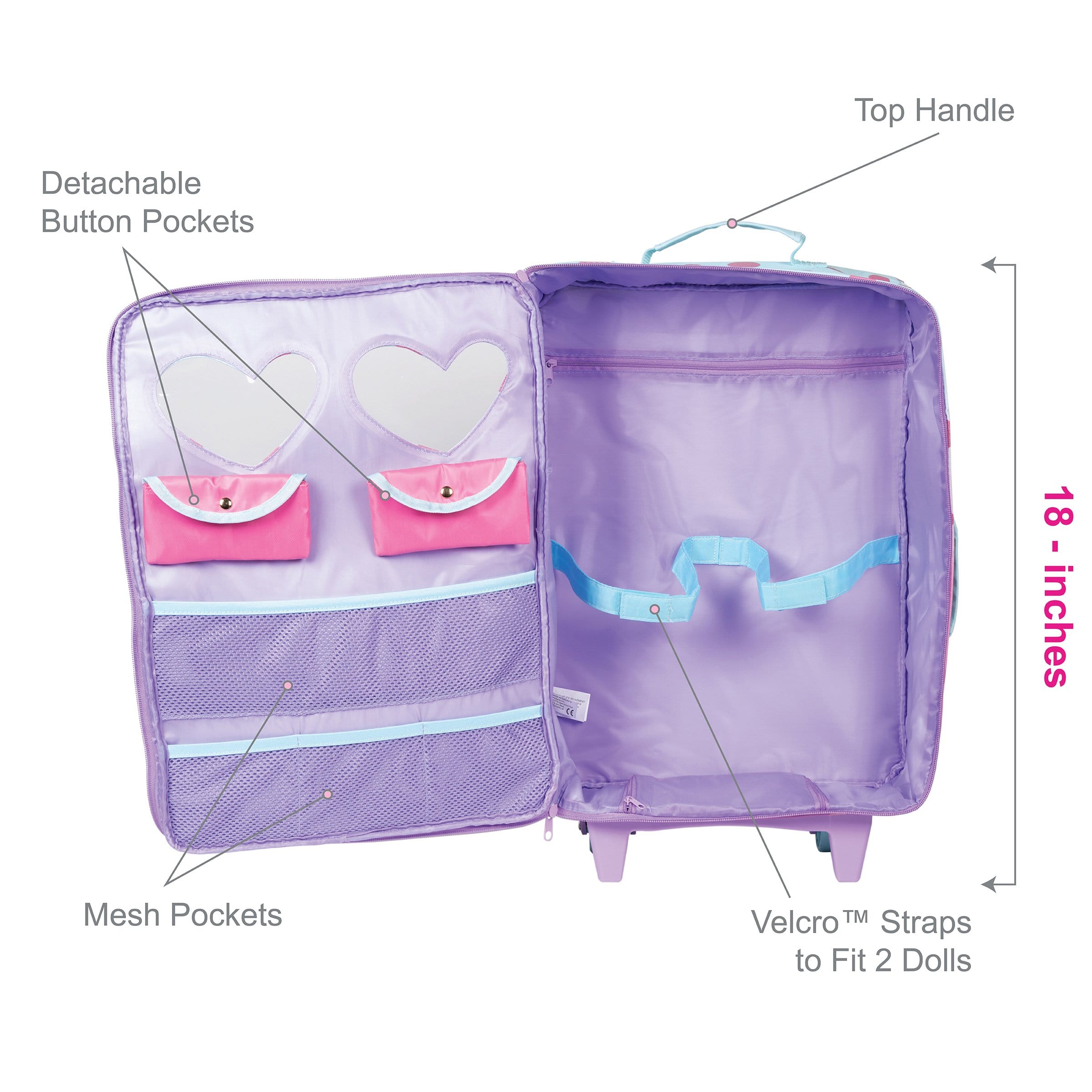 Amazing Girls 18 inch Doll Accessories Double Rolling Bag (Amazon Excl – Adora Amazing Girls 18 inch Doll Accessories Double Rolling Bag (Amazon Excl – Adora