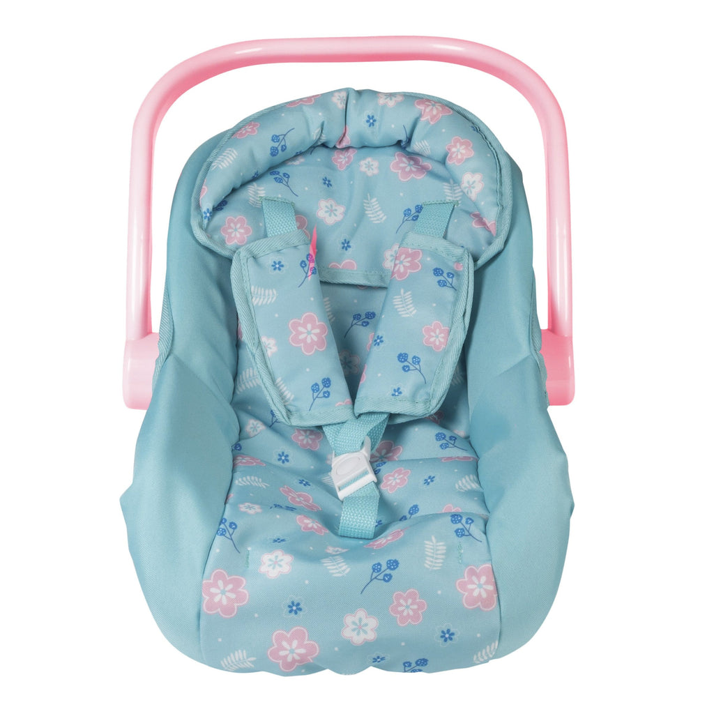 Adora Baby Doll Car Seat Carrier in Pink Floral Print - Adora