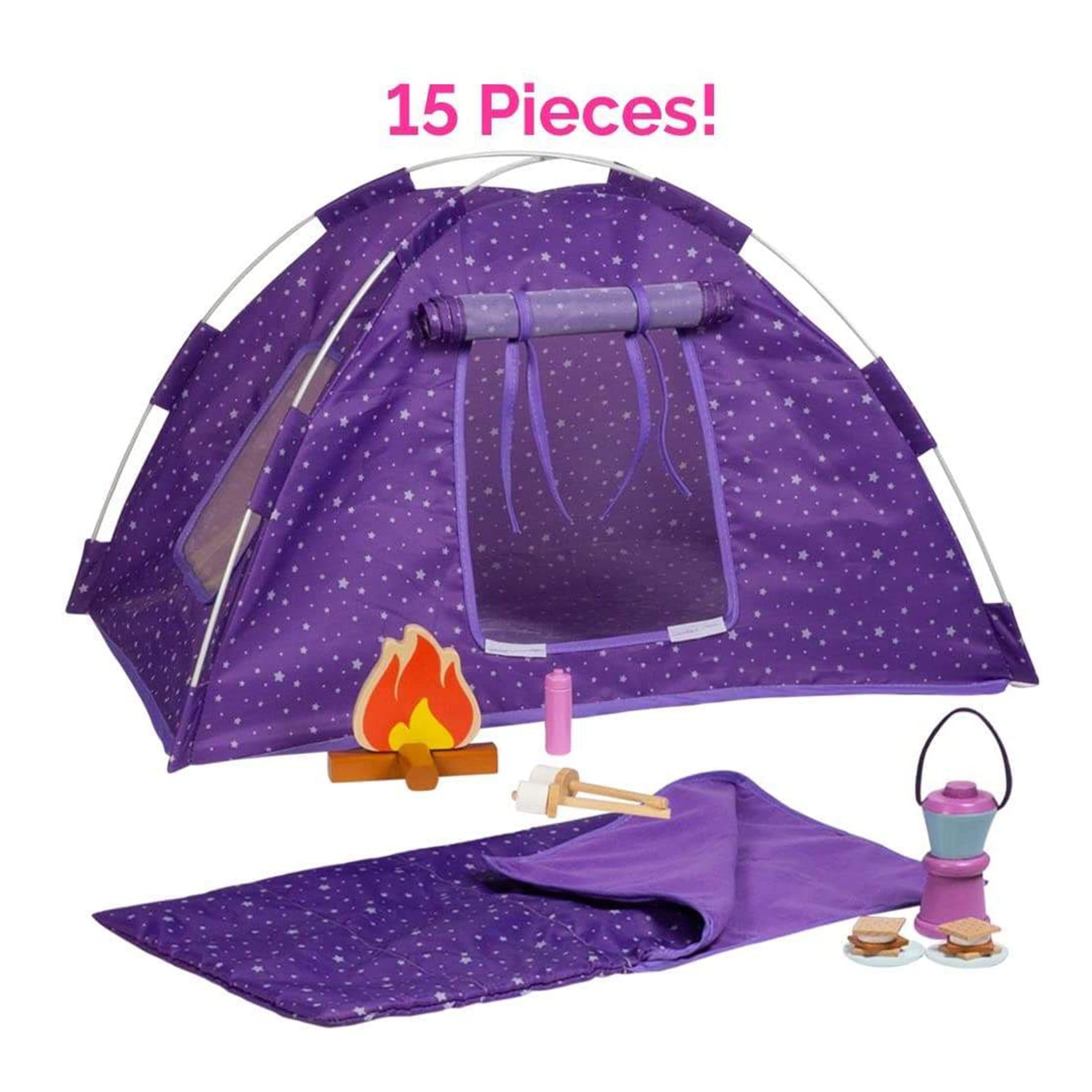 Amazing World 18 inch Doll Accessories Camping Wooden Play Set