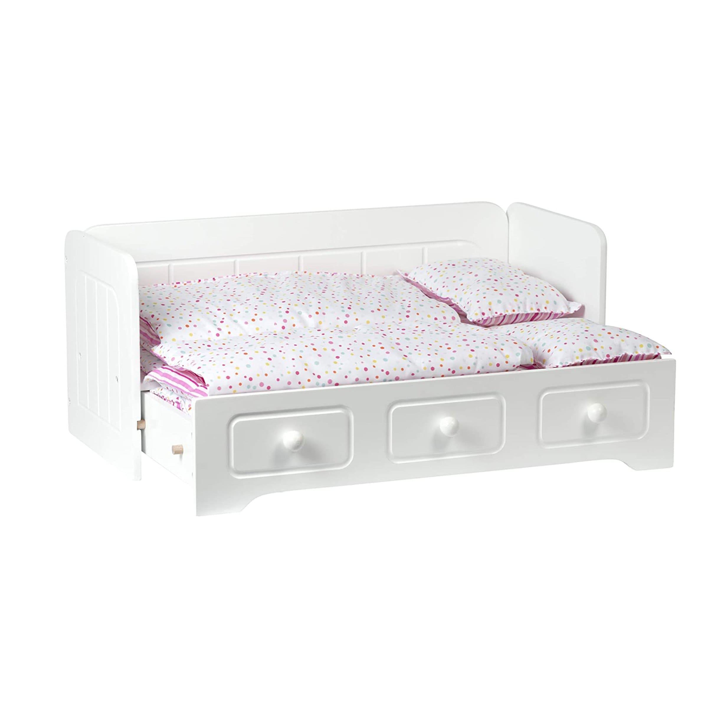 Amazing World 18 inch Doll Bed Trundle Bed with Bedding (Amazon