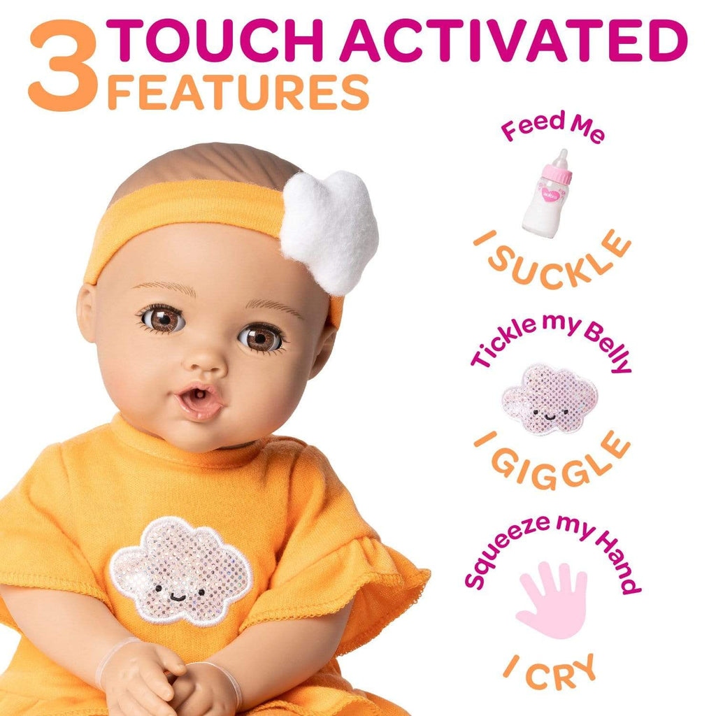 Adora 13 inch Cry Baby Doll NurtureTime Baby Sweet Orange Brown Eyes