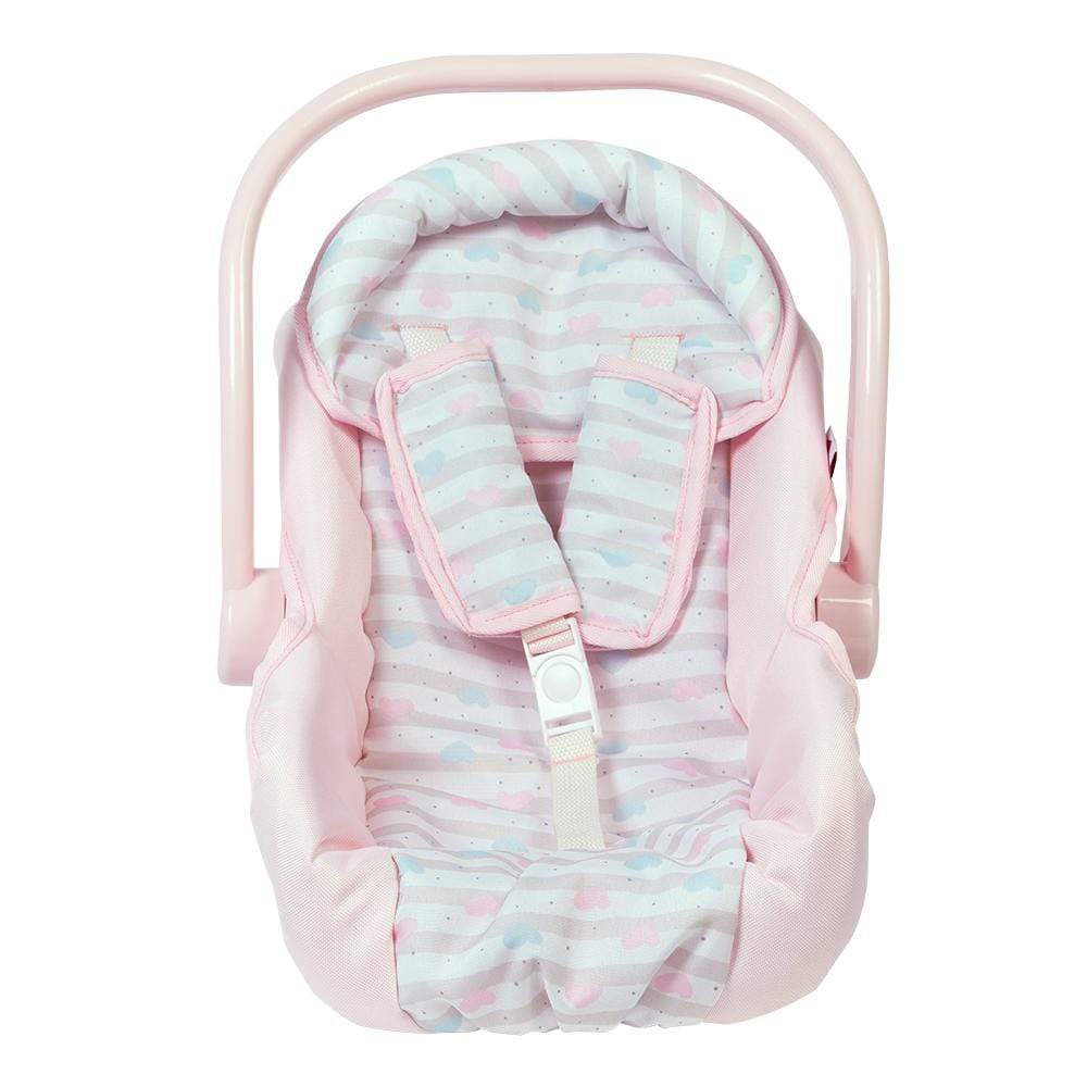 Adora Baby Doll Car Seat Carrier in Classic Pastel Pink Print