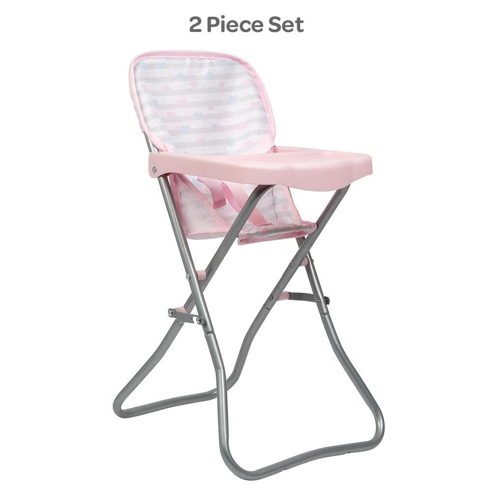 Adora Baby Doll High Chair - Pink Feeding Chair 20.5 inches