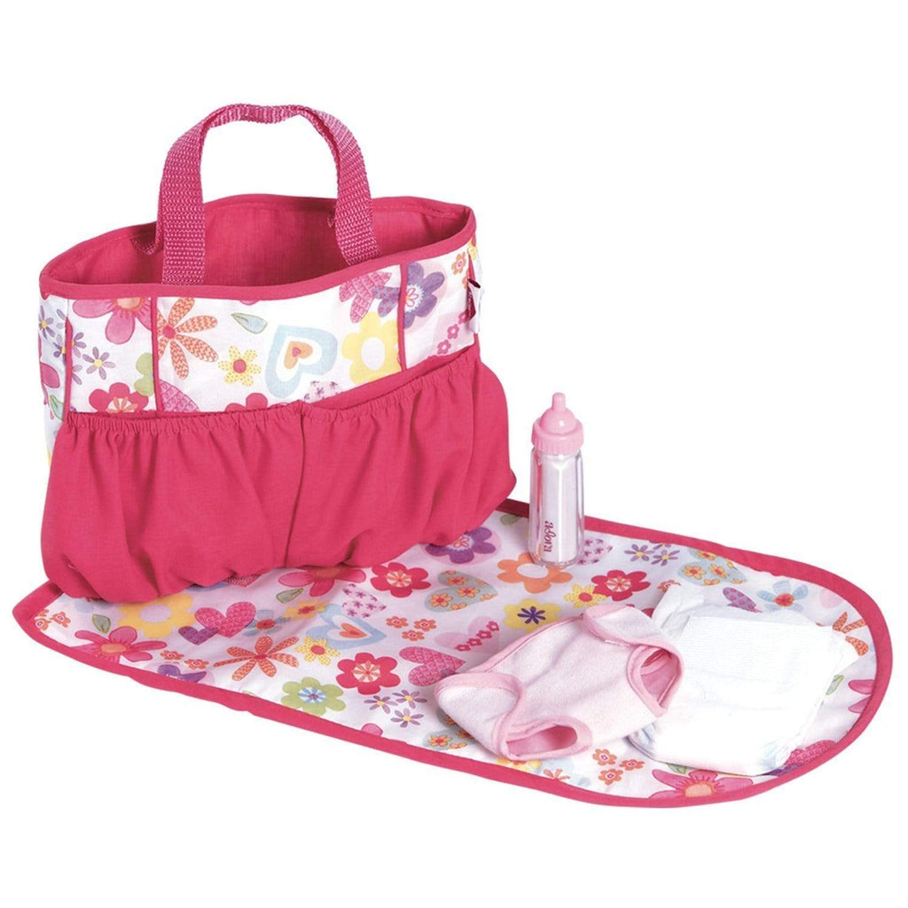 Adora Baby Doll Diaper Bag In Fun Pink Floral Print Adora adora-baby-doll-diaper-bag-in-fun-pink-floral-print-adora