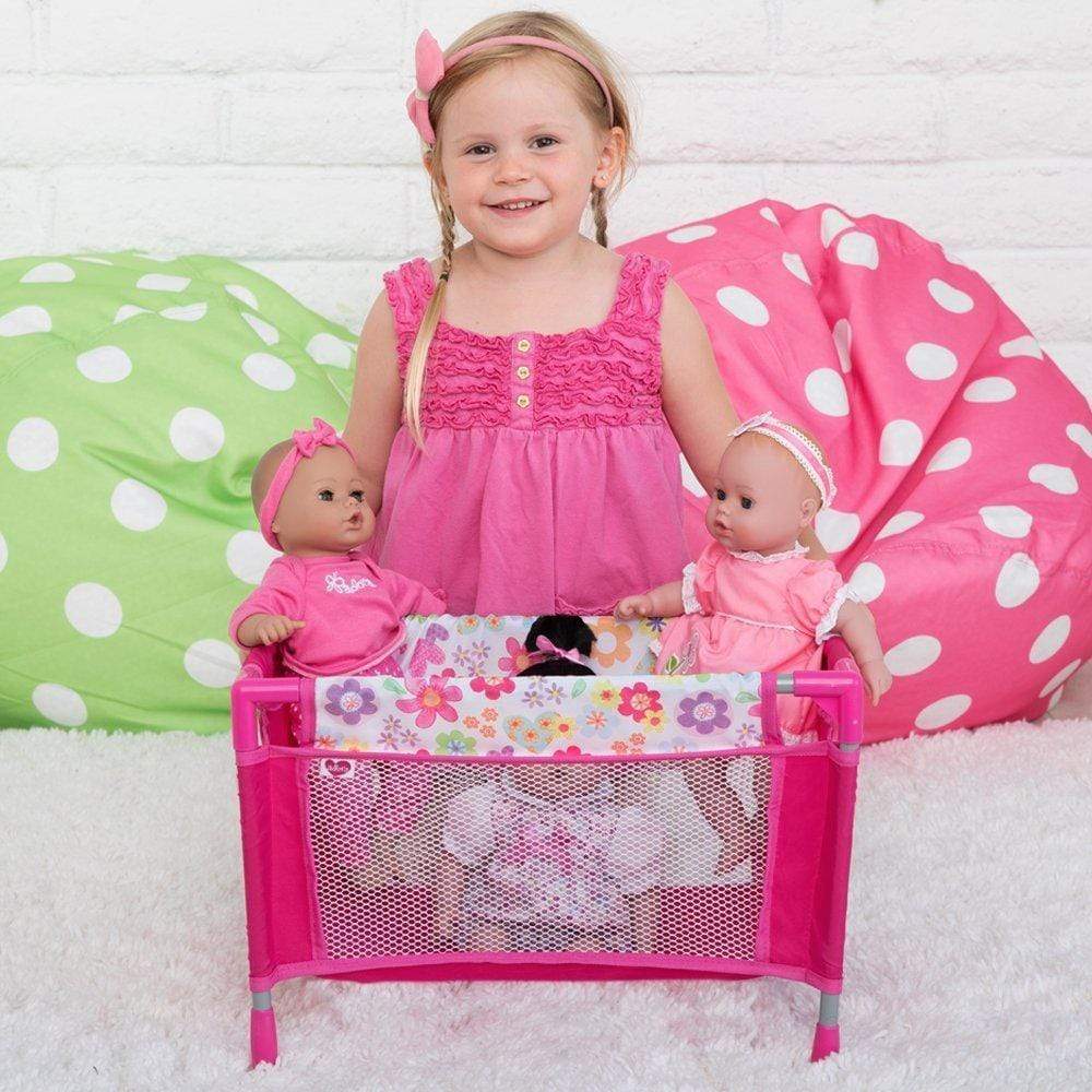 Adora Baby Doll Playpen Bed - Baby Doll Crib - Fits 13-20" Baby Dolls