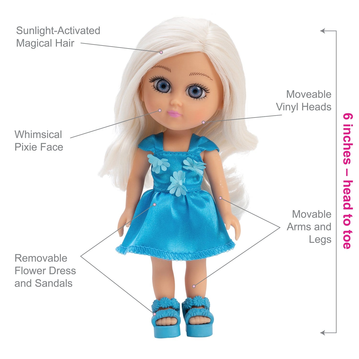 Adora Fairy Garden Friends Bluebell Sun Activated Magical Hair