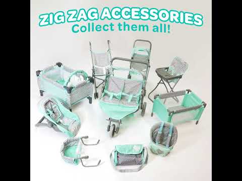Adora Baby Doll Deluxe Pack-N-Play & Changing Table Set - Zig Zag