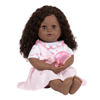 Adora My Sweet Hair Style Black Doll Madison, 15 inch Brown Hair/ Eyes
