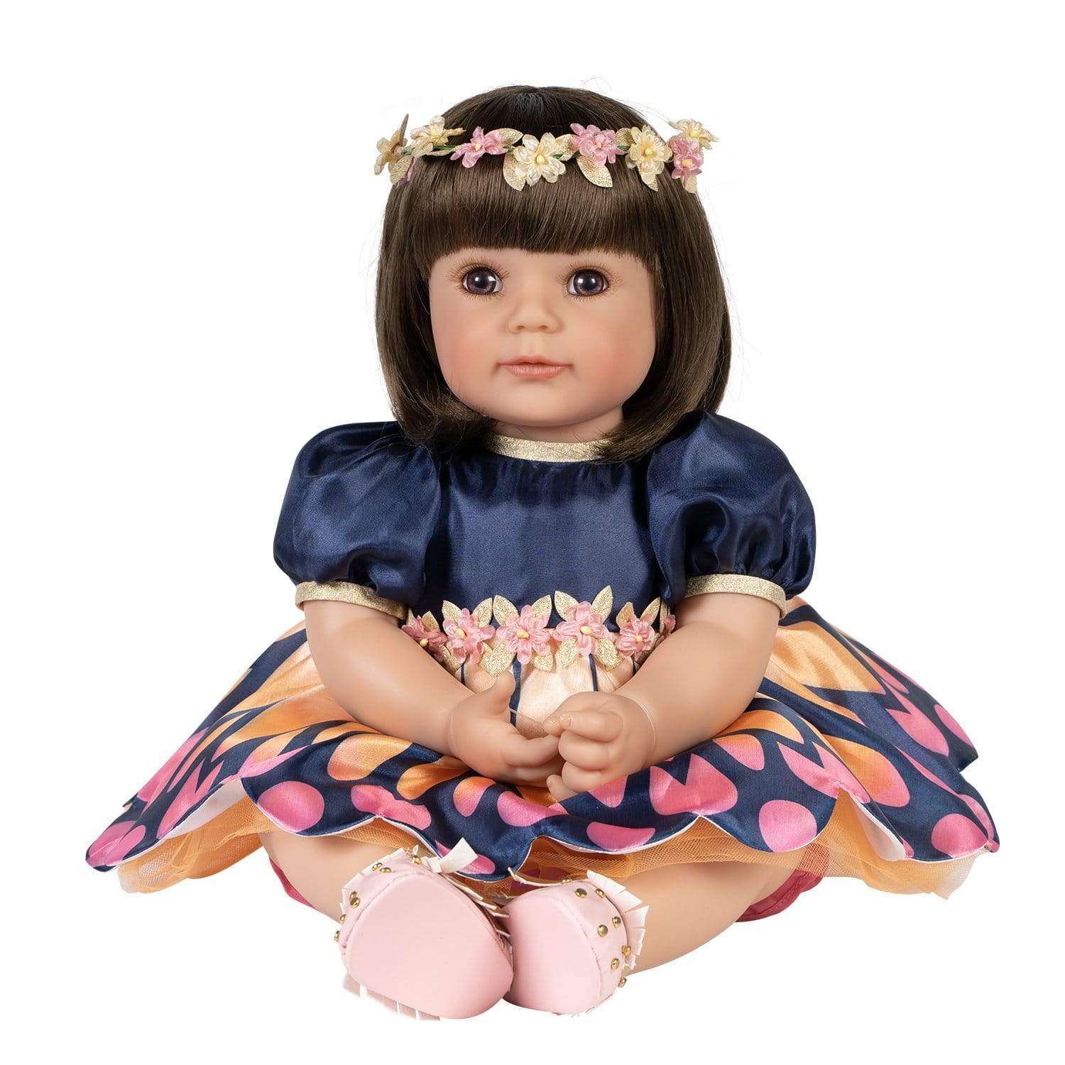 Adora Realistic Baby Doll, Toddler Doll Flutterbye Baby - 20 inch Brown Hair/Brown Eyes